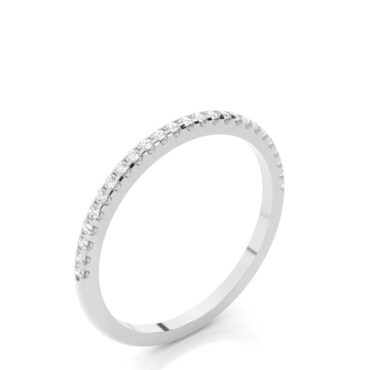 Bague Demi-Éternité – Diamants Sertis à 4 Griffes